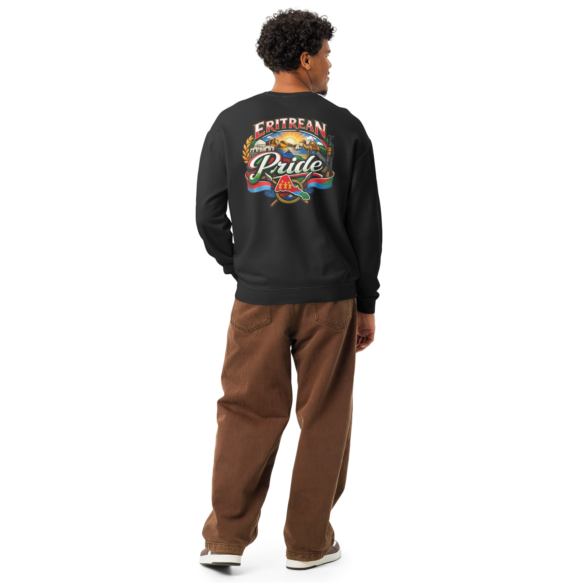 Unisex garment-dyed fleece crewneck sweatshirt